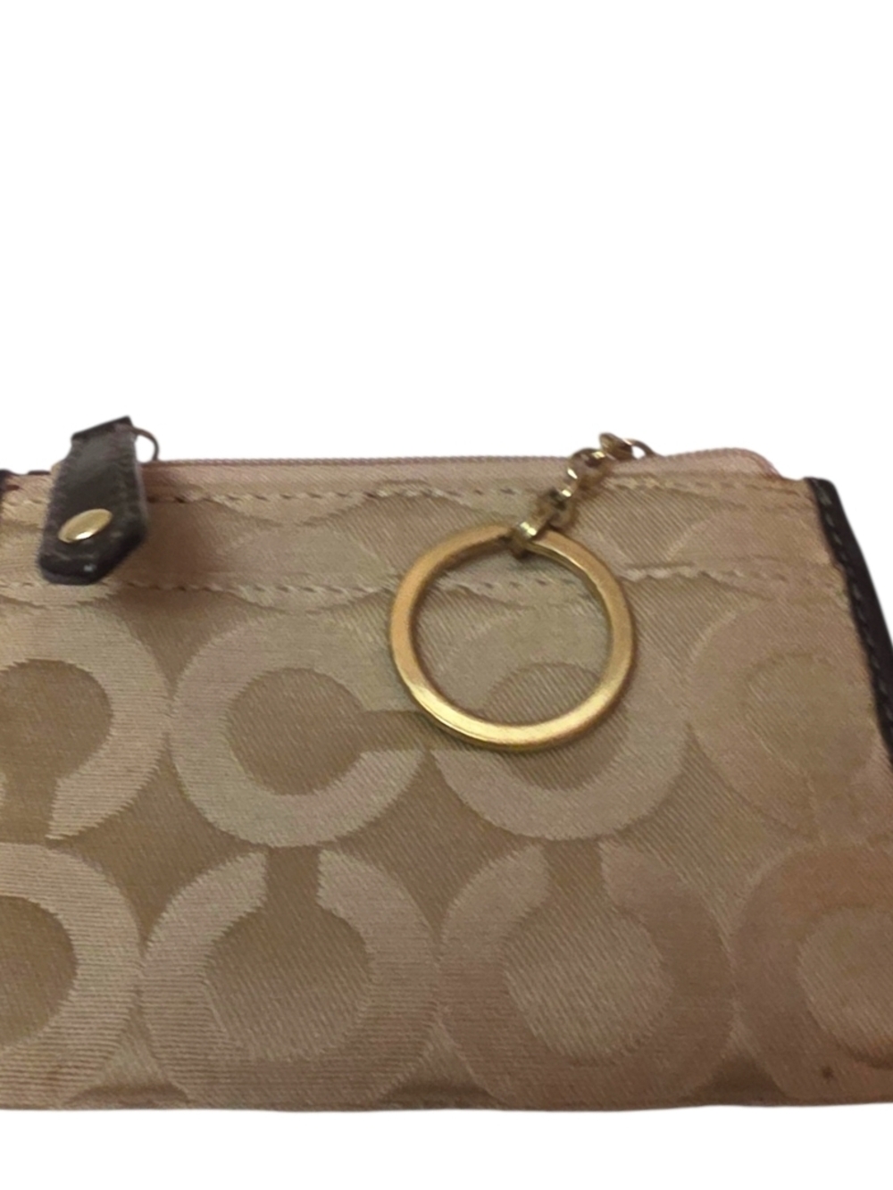 Coach Carriage Collection Cardholder Signature C Coin Purse Khaki Brown - Picture 3 of 11